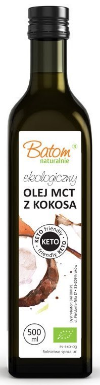 OLEJ KOKOSOWY MCT KETO BIO 500 ml - BATOM BATOM (oleje, soki, sole kąpielowe)