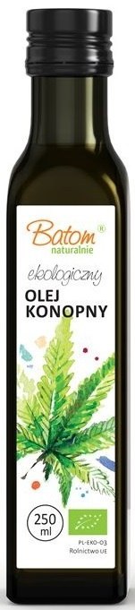 OLEJ KONOPNY TŁOCZONY NA ZIMNO BIO 250 ml - BATOM BATOM (oleje, soki, sole kąpielowe)
