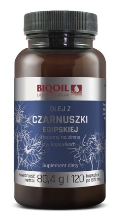 OLEJ Z CZARNUSZKI TŁOCZONY NA ZIMNO (670 mg) 120 KAPSUŁEK - BIOOIL BIOOIL (oleje)