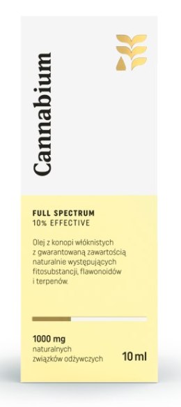 OLEJ Z KONOPI EFFECTIVE 10 % 10 ml - CANNABIUM CANNABIUM (oleje konopne)