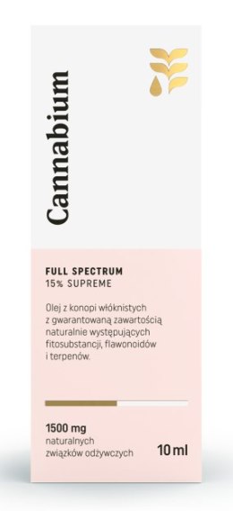 OLEJ Z KONOPI SUPREME 15 % 10 ml - CANNABIUM CANNABIUM (oleje konopne)