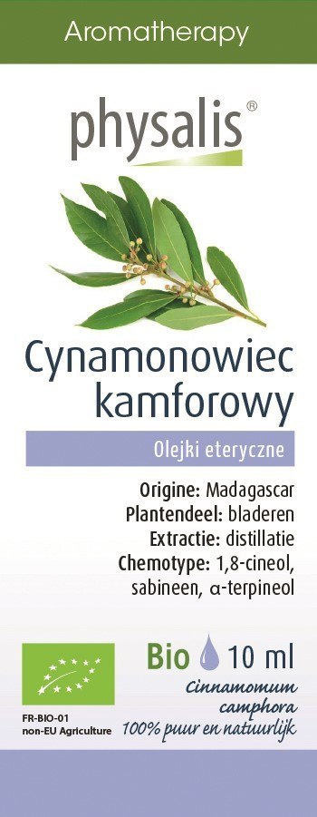 OLEJEK ETERYCZNY CYNAMONOWIEC KAMFOROWY BIO 10 ml - PHYSALIS PHYSALIS (olejki eteryczne, suplementy) OLEJEK ETERYCZNY CYNAMONOWIEC KAMFOROWY BIO 10 ml - PHYSALIS PHYSALIS (olejki eteryczne, suplementy)