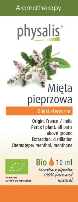 OLEJEK ETERYCZNY MIĘTA PIEPRZOWA BIO 10 ml - PHYSALIS PHYSALIS (olejki eteryczne, suplementy)