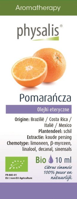 OLEJEK ETERYCZNY POMARAŃCZA BIO 10 ml - PHYSALIS PHYSALIS (olejki eteryczne, suplementy)