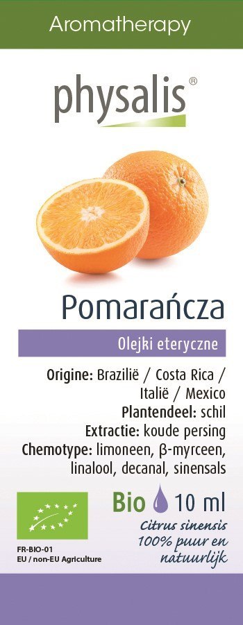 OLEJEK ETERYCZNY POMARAŃCZA BIO 10 ml - PHYSALIS PHYSALIS (olejki eteryczne, suplementy) OLEJEK ETERYCZNY POMARAŃCZA BIO 10 ml - PHYSALIS PHYSALIS (olejki eteryczne, suplementy)