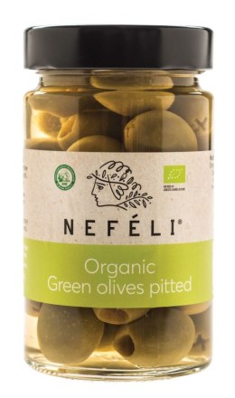 OLIWKI ZIELONE BEZ PESTEK W ZALEWIE BIO 295 g (140 g) - NEFELI NEFELI (oliwki)