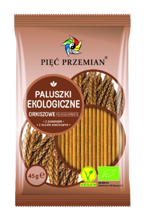 PALUSZKI ORKISZOWE PEŁNOZIARNISTE BIO 45 g - PIĘĆ PRZEMIAN PIĘĆ PRZEMIAN (produkty spożywcze) PALUSZKI ORKISZOWE PEŁNOZIARNISTE BIO 45 g - PIĘĆ PRZEMIAN PIĘĆ PRZEMIAN (produkty spożywcze)