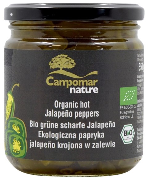 PAPRYKA JALAPENO ZIELONA KROJONA W ZALEWIE BIO 350 g (130 g) - CAMPOMAR NATURE CAMPOMAR NATURE (oliwki, oliwa, miód) PAPRYKA JALAPENO ZIELONA KROJONA W ZALEWIE BIO 350 g (130 g) - CAMPOMAR NATURE CAMPOMAR NATURE (oliwki, oliwa, miód)