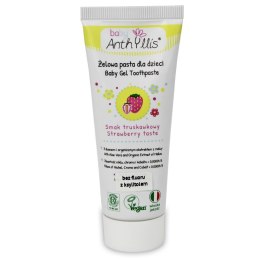 PASTA DO ZĘBÓW DLA DZIECI BEZ FLUORU OD PIERWSZEGO ZĄBKA TRUSKAWKOWA 75 ml - BABY ANTHYLLIS BABY ANTHYLLIS (kosmetyki dla dzieci)