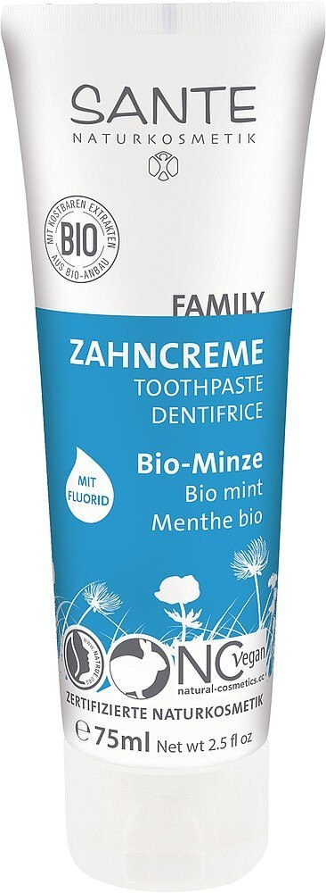 PASTA DO ZĘBÓW MIĘTOWA Z FLUOREM ECO 75 ml - SANTE SANTE (kosmetyki) PASTA DO ZĘBÓW MIĘTOWA Z FLUOREM ECO 75 ml - SANTE SANTE (kosmetyki)