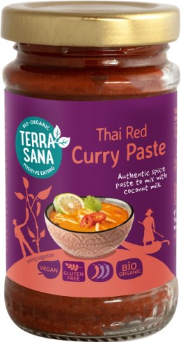 PASTA TAJSKA CZERWONE CURRY BIO 120 g - TERRASANA TERRASANA (kremy, makarony, sosy sojowe, inne)
