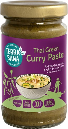 PASTA TAJSKA ZIELONE CURRY BIO 120 g - TERRASANA TERRASANA (kremy, makarony, sosy sojowe, inne)
