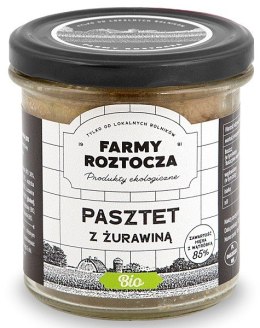 PASZTET DROBIOWO - WIEPRZOWY Z ŻURAWINĄ BIO 180 g (SŁOIK) - FARMY ROZTOCZA FARMY ROZTOCZA (Z PÓŁKI, w tym weki)