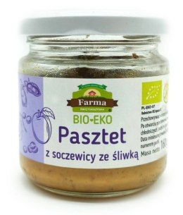 PASZTET WEGAŃSKI Z SOCZEWICY ZE ŚLIWKĄ BEZGLUTENOWY BIO 160 g - FARMA ŚWIĘTOKRZYSKA FARMA ŚWIĘTOKRZYSKA (przetwory)