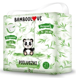PIELUCHY Z WŁÓKNEM BAMBUSOWYM ROZMIAR L 9 - 14 kg (21 szt.) - BAMBOOLOVE BAMBOOLOVE (pieluchy, chusteczki)