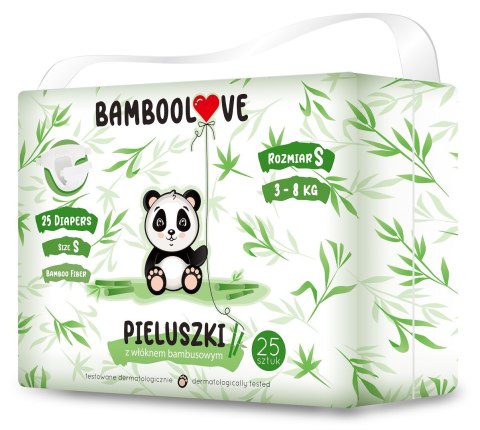 PIELUCHY Z WŁÓKNEM BAMBUSOWYM ROZMIAR S 3 - 8 kg (25 szt.) - BAMBOOLOVE BAMBOOLOVE (pieluchy, chusteczki) PIELUCHY Z WŁÓKNEM BAMBUSOWYM ROZMIAR S 3 - 8 kg (25 szt.) - BAMBOOLOVE BAMBOOLOVE (pieluchy, chusteczki)