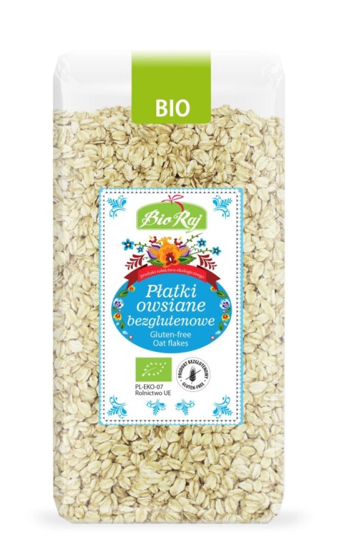 PŁATKI OWSIANE BEZGLUTENOWE BIO (POLSKA) 350 g - BIO RAJ BIO RAJ (100 % z Polski) PŁATKI OWSIANE BEZGLUTENOWE BIO (POLSKA) 350 g - BIO RAJ BIO RAJ (100 % z Polski)