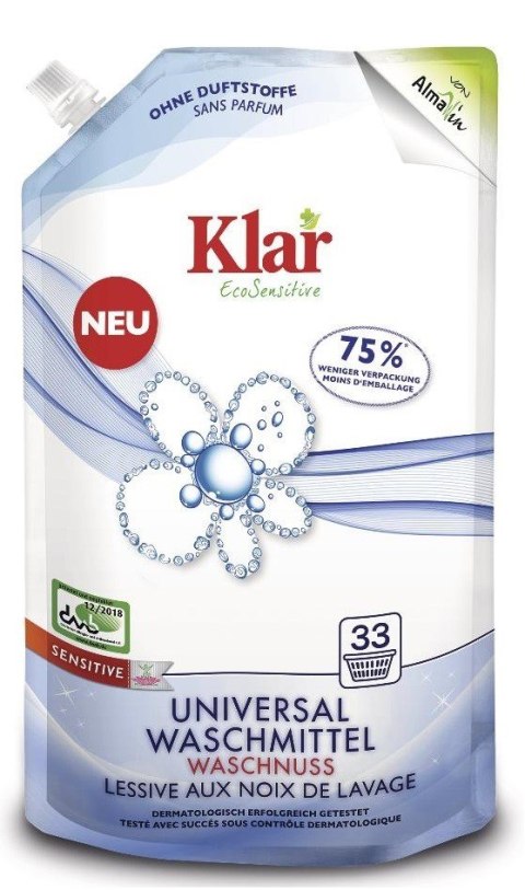 PŁYN DO PRANIA Z ORZECHÓW MYDLANYCH UNIWERSALNY ECO 1,5 L (33 PRANIA) - KLAR KLAR (środki czystości) PŁYN DO PRANIA Z ORZECHÓW MYDLANYCH UNIWERSALNY ECO 1,5 L (33 PRANIA) - KLAR KLAR (środki czystości)