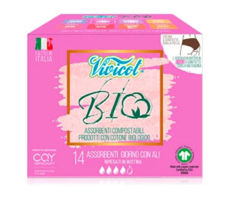 PODPASKI HIGIENICZNE ZE SKRZYDEŁKAMI NA DZIEŃ ECO 14 szt. - VIVICOT VIVICOT (podpaski) PODPASKI HIGIENICZNE ZE SKRZYDEŁKAMI NA DZIEŃ ECO 14 szt. - VIVICOT VIVICOT (podpaski)