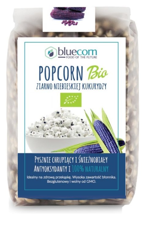 POPCORN (ZIARNO KUKURYDZY NIEBIESKIEJ) BEZGLUTENOWE BIO 350 g - BLUECORN POPCROP (niebieska kukurydza, chrupki proteinowe) POPCORN (ZIARNO KUKURYDZY NIEBIESKIEJ) BEZGLUTENOWE BIO 350 g - BLUECORN POPCROP (niebieska kukurydza, chrupki proteinowe)