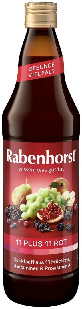 SOK WIELOOWOCOWY (CZERWONY) MULTIWITAMINA 11 PLUS 11 NFC 750 ml - RABENHORST RABENHORST (soki, napoje) SOK WIELOOWOCOWY (CZERWONY) MULTIWITAMINA 11 PLUS 11 NFC 750 ml - RABENHORST RABENHORST (soki, napoje)