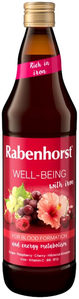 SOK WIELOOWOCOWY NFC Z ŻELAZEM I WITAMINAMI C, B6, B12 750 ml - RABENHORST RABENHORST (soki, napoje)