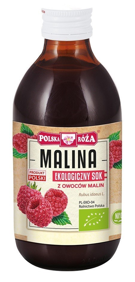 SOK Z MALIN NFC BIO 250 ml - POLSKA RÓŻA POLSKA RÓŻA (soki owocowe, syropy, shoty) SOK Z MALIN NFC BIO 250 ml - POLSKA RÓŻA POLSKA RÓŻA (soki owocowe, syropy, shoty)