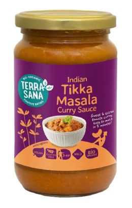 SOS CURRY INDIAN TIKKA MASALA BEZGLUTENOWY BIO 350 g - TERRASANA TERRASANA (kremy, makarony, sosy sojowe, inne)