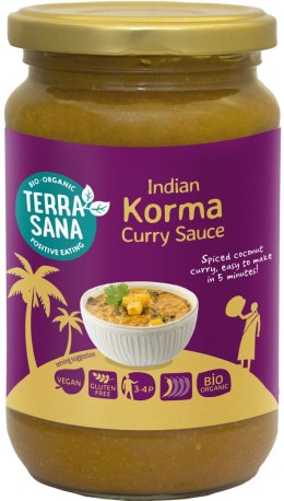 SOS CURRY ŻÓŁTY INDIAN KORMA BEZGLUTENOWY BIO 350 g - TERRASANA TERRASANA (kremy, makarony, sosy sojowe, inne)