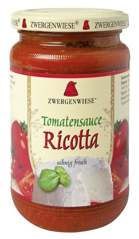 SOS POMIDOROWY Z RICOTTĄ BEZGLUTENOWY BIO 340 ml - ZWERGENWIESE ZWERGENWIESE (pasty, musy, sosy) SOS POMIDOROWY Z RICOTTĄ BEZGLUTENOWY BIO 340 ml - ZWERGENWIESE ZWERGENWIESE (pasty, musy, sosy)