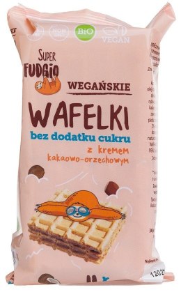 WAFELKI Z KREMEM KAKAOWO - ORZECHOWYM BEZ DODATKU CUKRÓW BIO (4 szt.) 120 g - ME GUSTO (SUPER FUDGIO) ME GUSTO (krówki wegańskie, czekolady, wafelki)