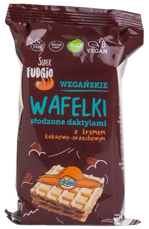 WAFELKI Z KREMEM KAKAOWO - ORZECHOWYM SŁODZONE DAKTYLAMI BIO (4 szt.) 120 g - ME GUSTO (SUPER FUDGIO) ME GUSTO (krówki wegańskie, czekolady, wafelki) WAFELKI Z KREMEM KAKAOWO - ORZECHOWYM SŁODZONE DAKTYLAMI BIO (4 szt.) 120 g - ME GUSTO (SUPER FUDGIO) ME GUSTO (krówki wegańskie, czekolady, wafelki)
