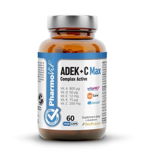 WITAMINA ADEK + WITAMINA C COMPLEX BEZGLUTENOWE 60 KAPSUŁEK - PHARMOVIT (CLEAN LABEL) PHARMOVIT (suplementy diety) WITAMINA ADEK + WITAMINA C COMPLEX BEZGLUTENOWE 60 KAPSUŁEK - PHARMOVIT (CLEAN LABEL) PHARMOVIT (suplementy diety)