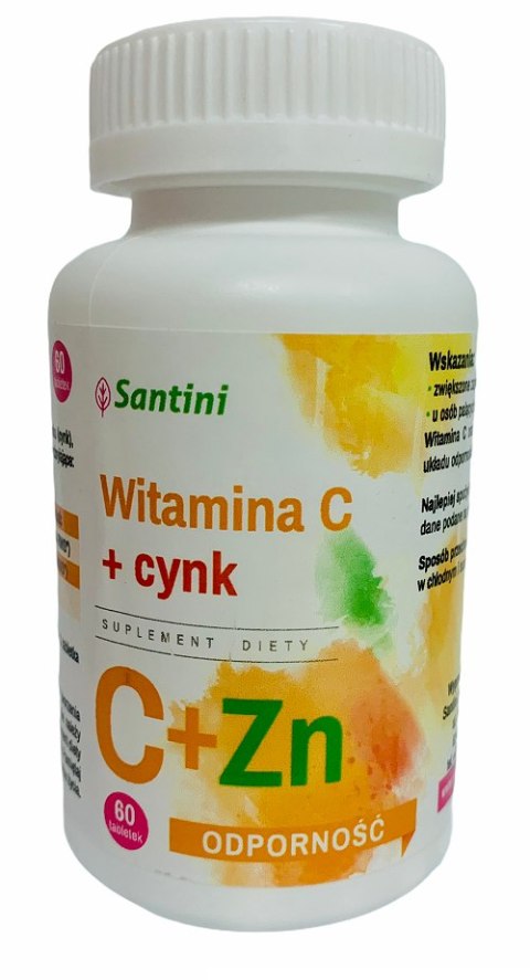 WITAMINA C + CYNK 60 TABLETEK - SANTINI SANTINI (ksylitol, gumy do żucia SPRY) WITAMINA C + CYNK 60 TABLETEK - SANTINI SANTINI (ksylitol, gumy do żucia SPRY)