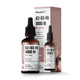 WITAMINA K2 + D3 W KROPLACH BEZGLUTENOWE 30 ml - PHARMOVIT (CLEAN LABEL) PHARMOVIT (suplementy diety)