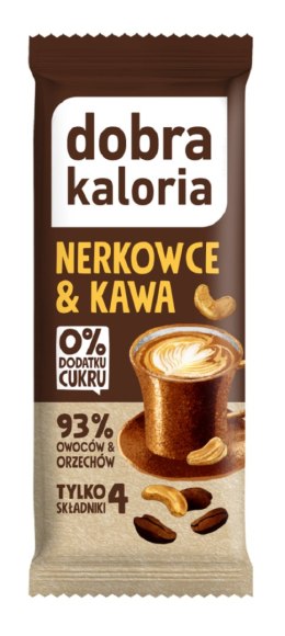 BATON DAKTYLOWY NERKOWCE & KAWA BEZ DODATKU CUKRÓW 35 g - DOBRA KALORIA DOBRA KALORIA (batony, produkty śniad. i wege)