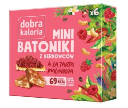 BATONIKI MINI Z NERKOWCÓW A'LA TARTA MALINOWA (6 x 17 g) 102 g - DOBRA KALORIA DOBRA KALORIA (batony, produkty śniad. i wege)