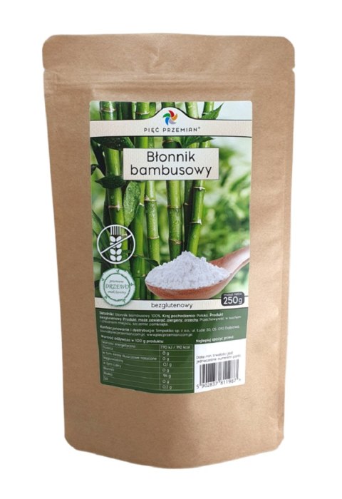 BŁONNIK BAMBUSOWY BEZGLUTENOWY 250 g - PIĘĆ PRZEMIAN PIĘĆ PRZEMIAN (produkty spożywcze) BŁONNIK BAMBUSOWY BEZGLUTENOWY 250 g - PIĘĆ PRZEMIAN PIĘĆ PRZEMIAN (produkty spożywcze)