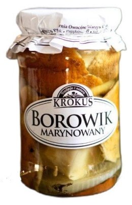 BOROWIK MARYNOWANY BEZGLUTENOWY 360 g (190 g) - KROKUS KROKUS (przetwory owocowe i warzywne)