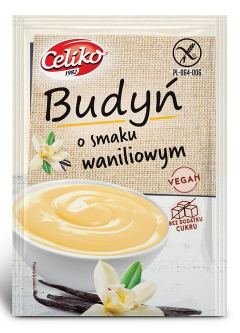 BUDYŃ O SMAKU WANILIOWYM BEZGLUTENOWY 40 g - CELIKO CELIKO (batony, galaretki, mieszanki do wypieków) BUDYŃ O SMAKU WANILIOWYM BEZGLUTENOWY 40 g - CELIKO CELIKO (batony, galaretki, mieszanki do wypieków)