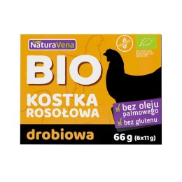 BULION - KOSTKI DROBIOWE BEZGLUTENOWE BIO (6 x 11 g) 66 g - NATURAVENA NATURAVENA BIO