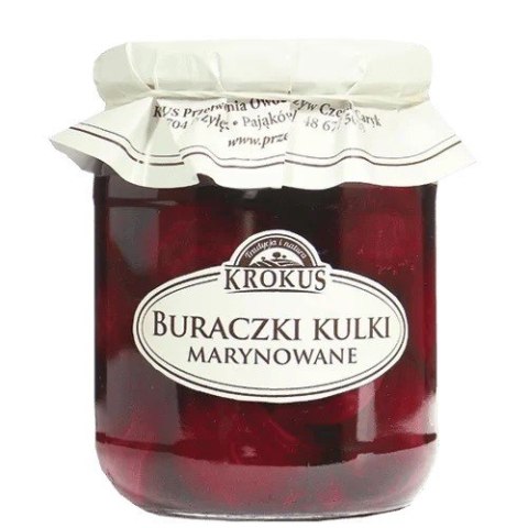 BURACZKI MARYNOWANE KULKI 470 g (300 g) - KROKUS KROKUS (przetwory owocowe i warzywne) BURACZKI MARYNOWANE KULKI 470 g (300 g) - KROKUS KROKUS (przetwory owocowe i warzywne)