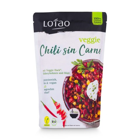 CHILI SIN CARNE WEGAŃSKIE BIO 320 g - LOTAO LOTAO (dania wegańskie) CHILI SIN CARNE WEGAŃSKIE BIO 320 g - LOTAO LOTAO (dania wegańskie)