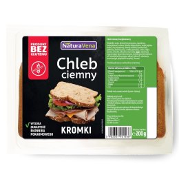 CHLEB CIEMNY BEZGLUTENOWY 200 g - NATURAVENA NATURAVENA