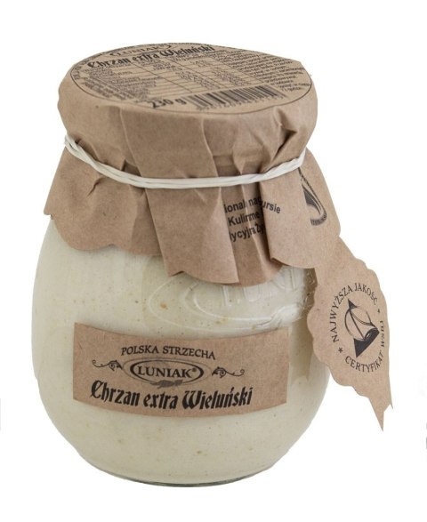 CHRZAN EXTRA WIELUŃSKI 230 g - LUNIAK LUNIAK (przetwory warzywne, owocowe) CHRZAN EXTRA WIELUŃSKI 230 g - LUNIAK LUNIAK (przetwory warzywne, owocowe)