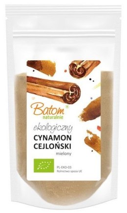 CYNAMON CEJLOŃSKI MIELONY BIO 125 g - BATOM BATOM (oleje, soki, sole kąpielowe)