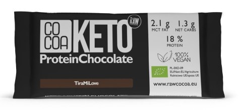 CZEKOLADA PROTEINOWA O SMAKU TIRAMISU KETO BIO 40 g - COCOA COCOA (czekolady i bakalie w surowej czekoladzie)