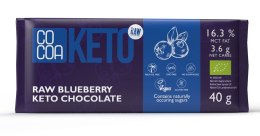 CZEKOLADA Z JAGODAMI I OLEJEM MCT BEZ DODATKU CUKRÓW BEZGLUTENOWA KETO BIO 40 g - COCOA COCOA (czekolady i bakalie w surowej czekoladzie)