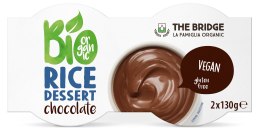 DESER RYŻOWY CZEKOLADOWY BEZGLUTENOWY BIO (2 x 130 g) 260 g - THE BRIDGE THE BRIDGE (napoje i desery roślinne)