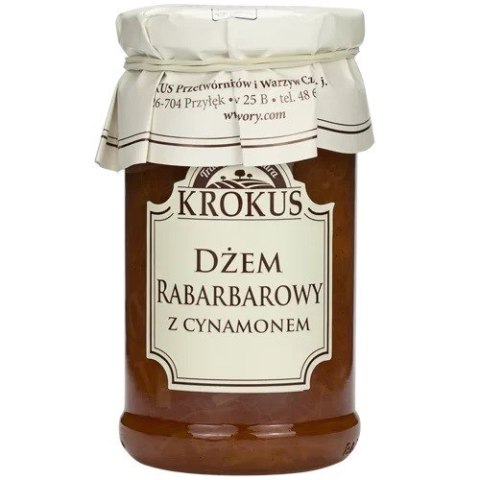 DŻEM RABARBAROWY Z CYNAMONEM O OBNIŻONEJ ZAWARTOŚCI CUKRU BEZGLUTENOWY 235 g - KROKUS KROKUS (przetwory owocowe i warzywne) DŻEM RABARBAROWY Z CYNAMONEM O OBNIŻONEJ ZAWARTOŚCI CUKRU BEZGLUTENOWY 235 g - KROKUS KROKUS (przetwory owocowe i warzywne)